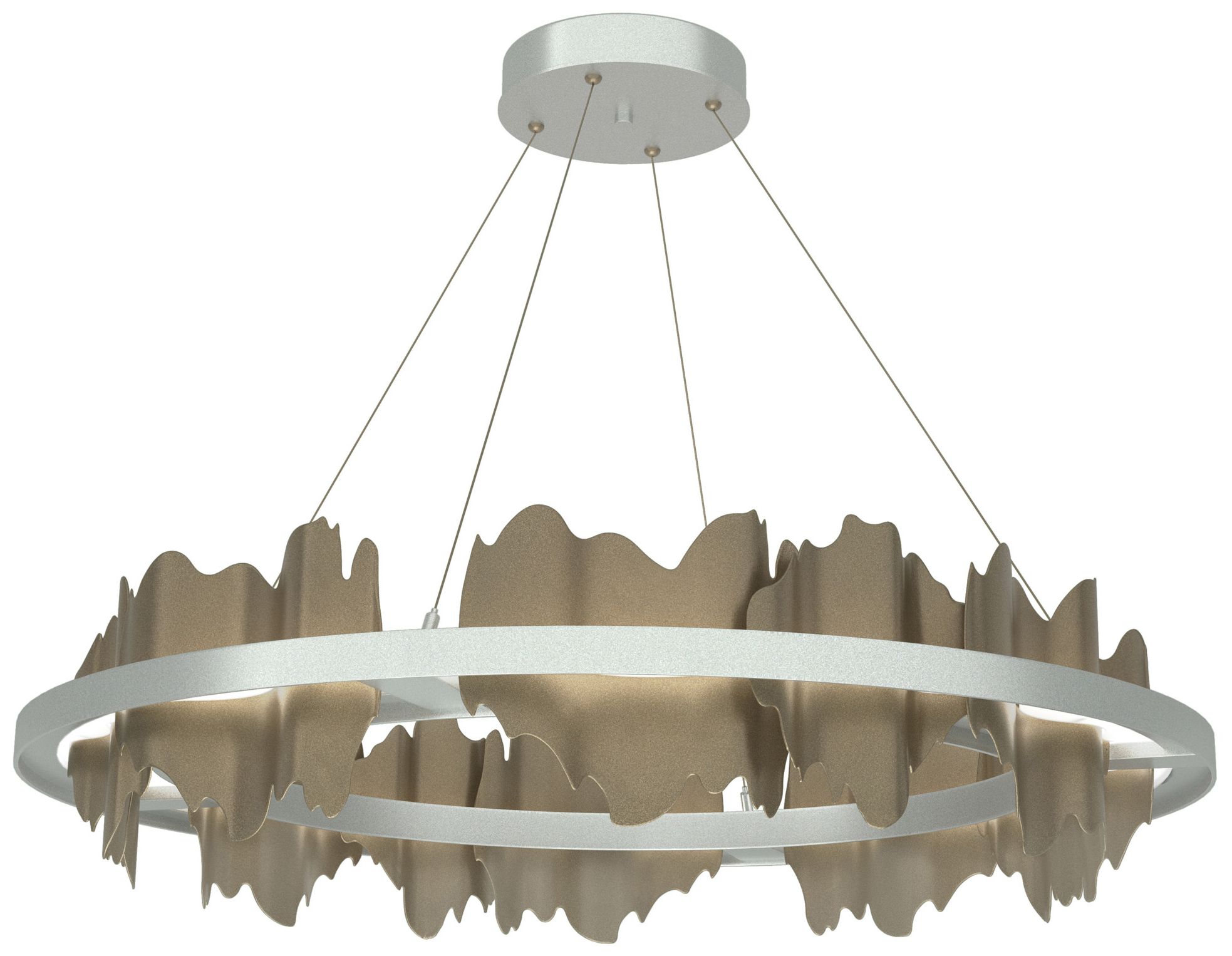 Hildene Circular LED Pendant - Platinum - Gold - Made to Order