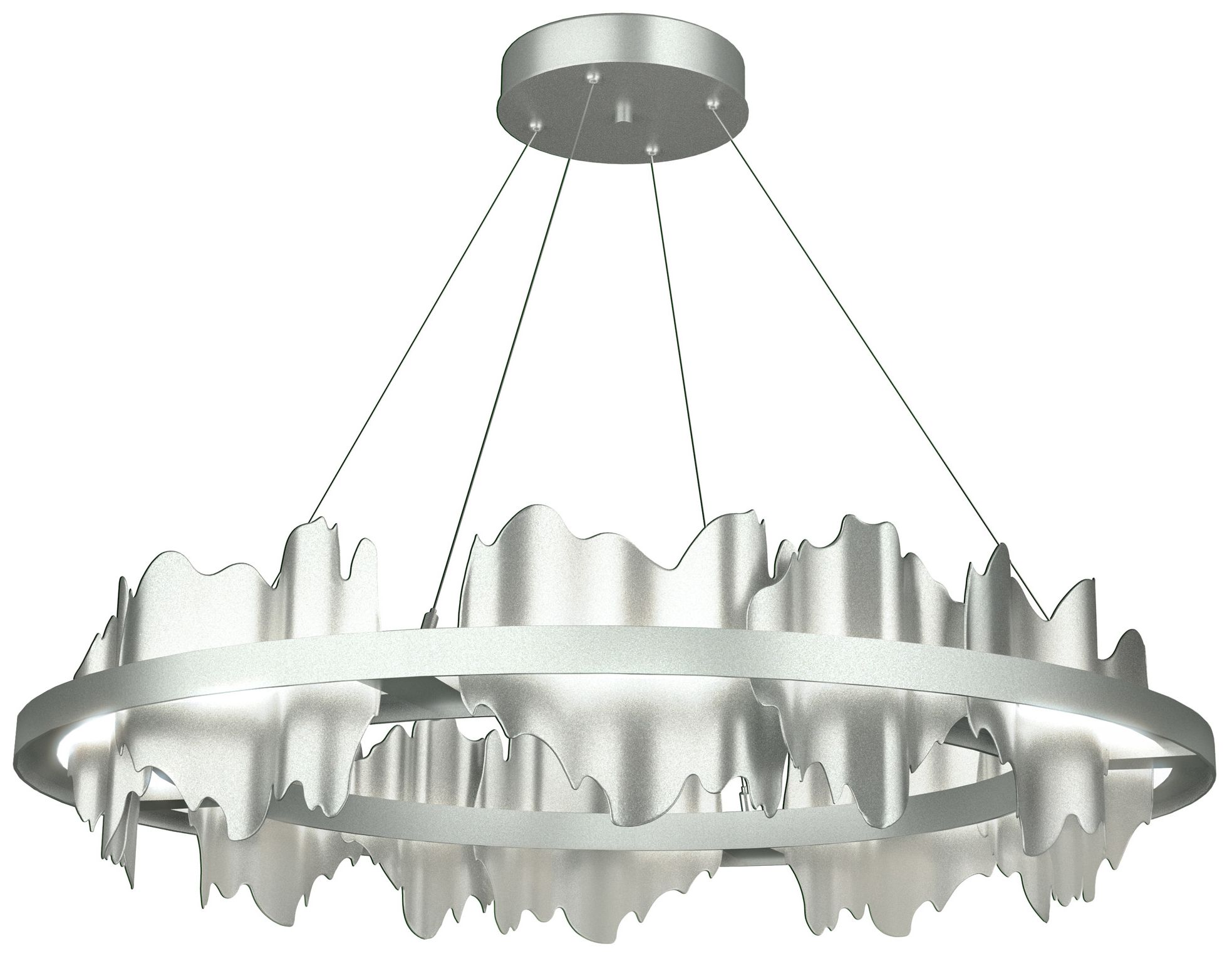 Hildene Circular LED Pendant - Platinum - Platinum - Made to Order