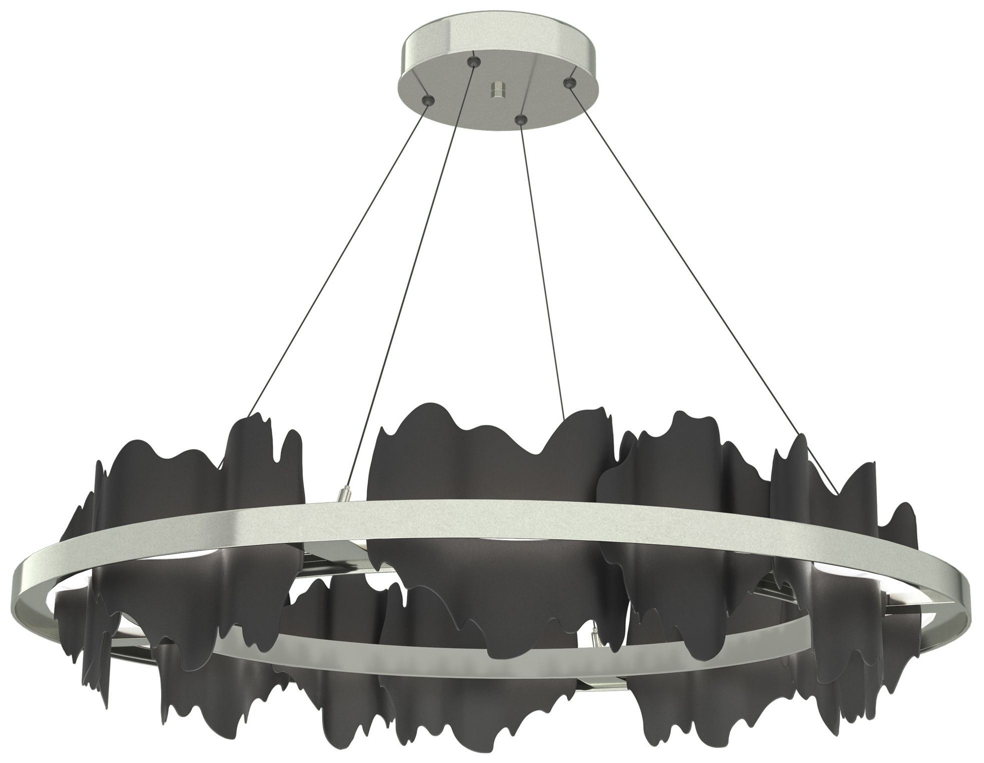 Hildene Circular LED Pendant - Sterling - Black - Made to Order