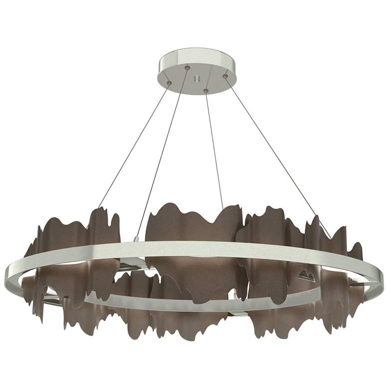 Image 1 Hildene Circular LED Pendant - Sterling - Bronze