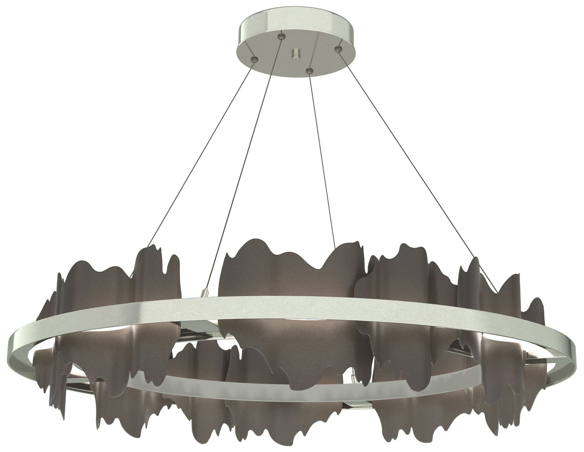 Hildene Circular LED Pendant - Sterling - Dark Smoke - Made to Order