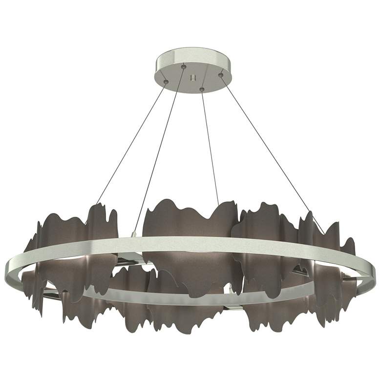 Image 1 Hildene Circular LED Pendant - Sterling - Dark Smoke