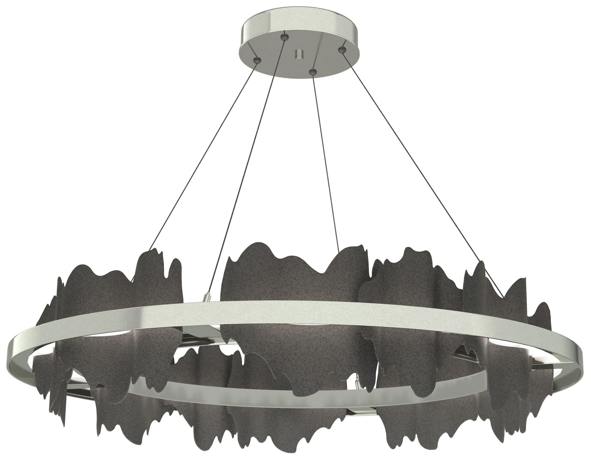 Hildene Circular LED Pendant - Sterling - Iron - Made to Order