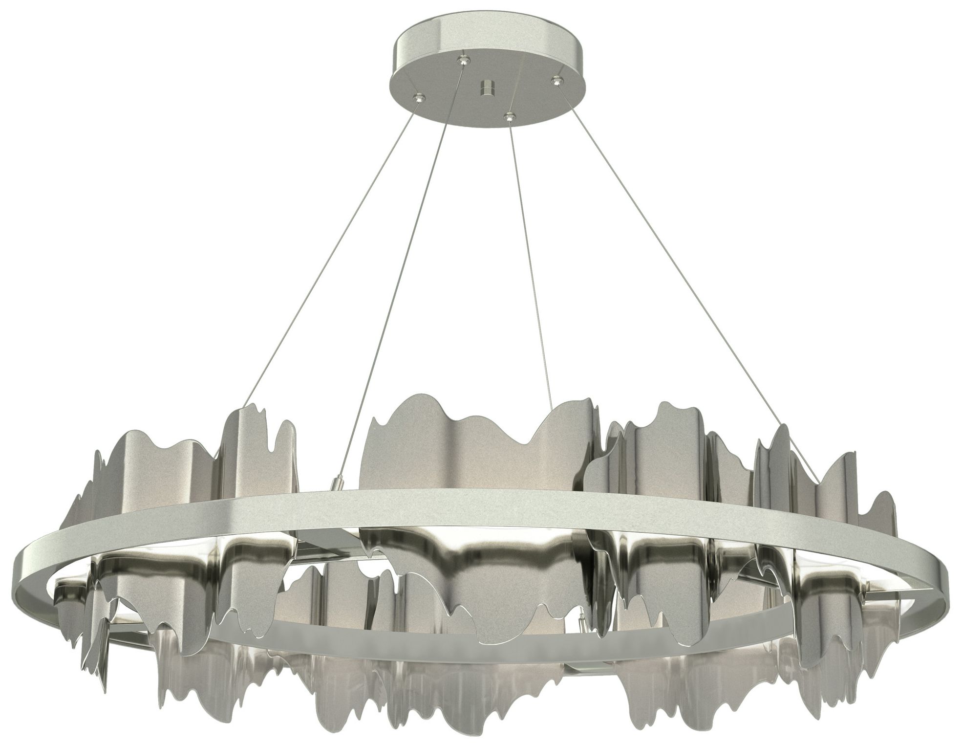Hildene Circular LED Pendant - Sterling - Sterling - Made to Order