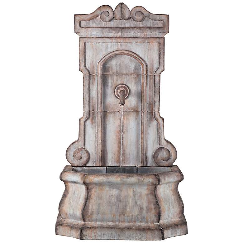 Image 1 Hilgarth Faux Stone 52 1/4 inch High Tall Outdoor Wall Fountain