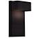 Hiline 12"H x 6"W 2-Light Outdoor Wall Light in Black