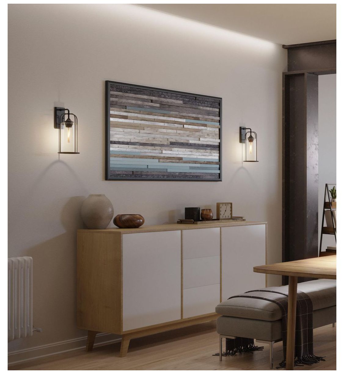 Image 3 Hill Collection One-Light Clear Seeded Glass Large Outdoor Wall Lantern more views