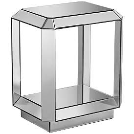 Image2 of Hillary 21" Wide Open-Shelf Mirror End Table by Studio 55D