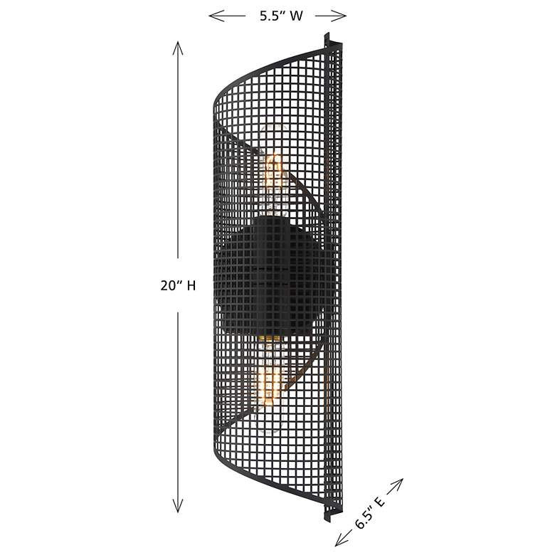 Image 6 Hillbourne 2-Light Wall Sconce in Matte Black more views