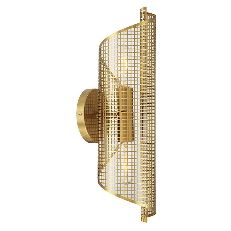 Image 4 Hillbourne 2-Light Wall Sconce in Warm Brass more views