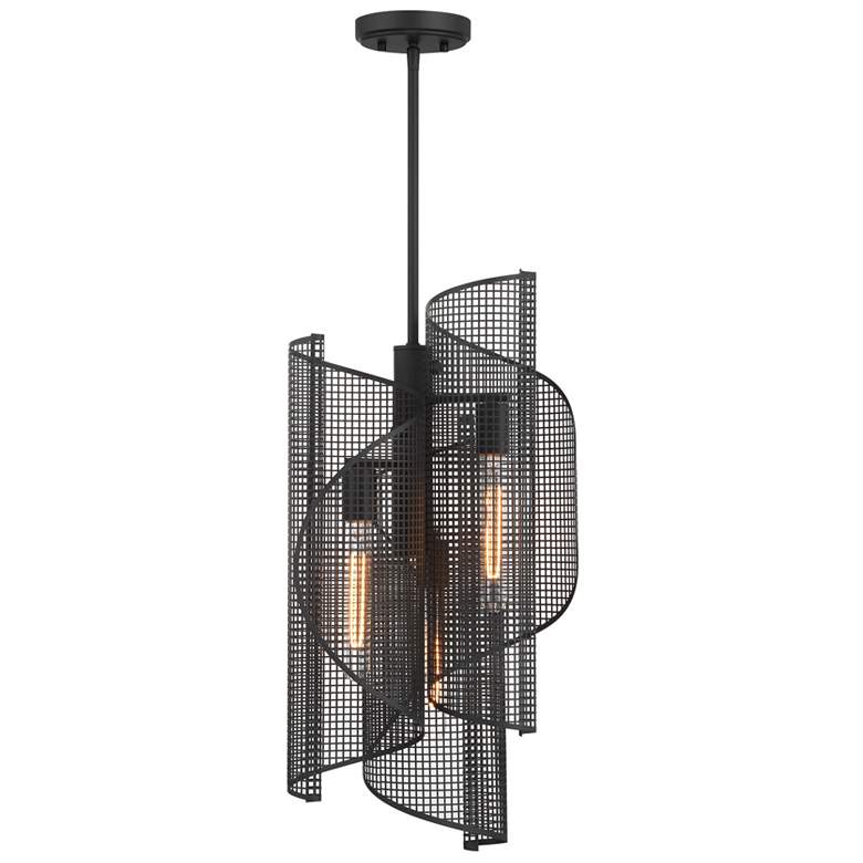 Image 1 Hillbourne 3-Light Pendant in Matte Black