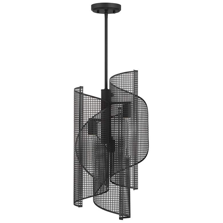 Image 2 Hillbourne 3-Light Pendant in Matte Black more views