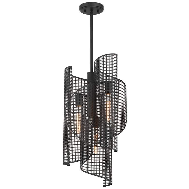 Image 3 Hillbourne 3-Light Pendant in Matte Black more views
