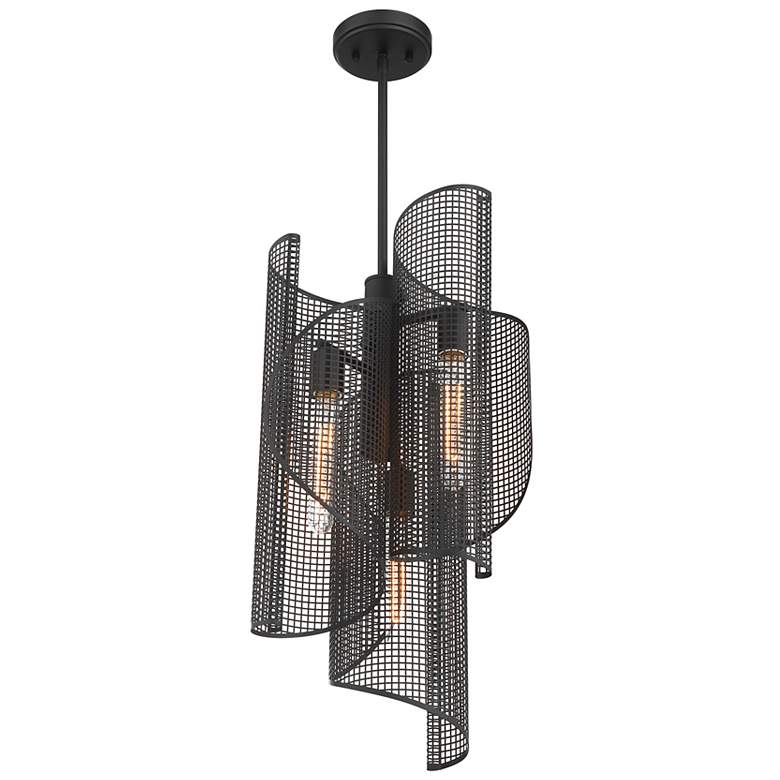 Image 4 Hillbourne 3-Light Pendant in Matte Black more views