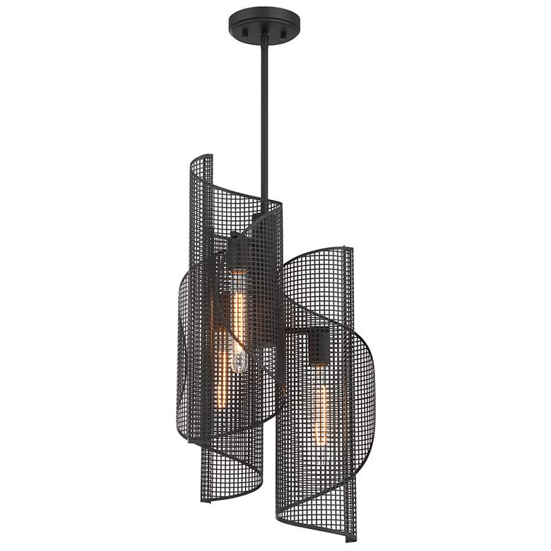 Image 5 Hillbourne 3-Light Pendant in Matte Black more views
