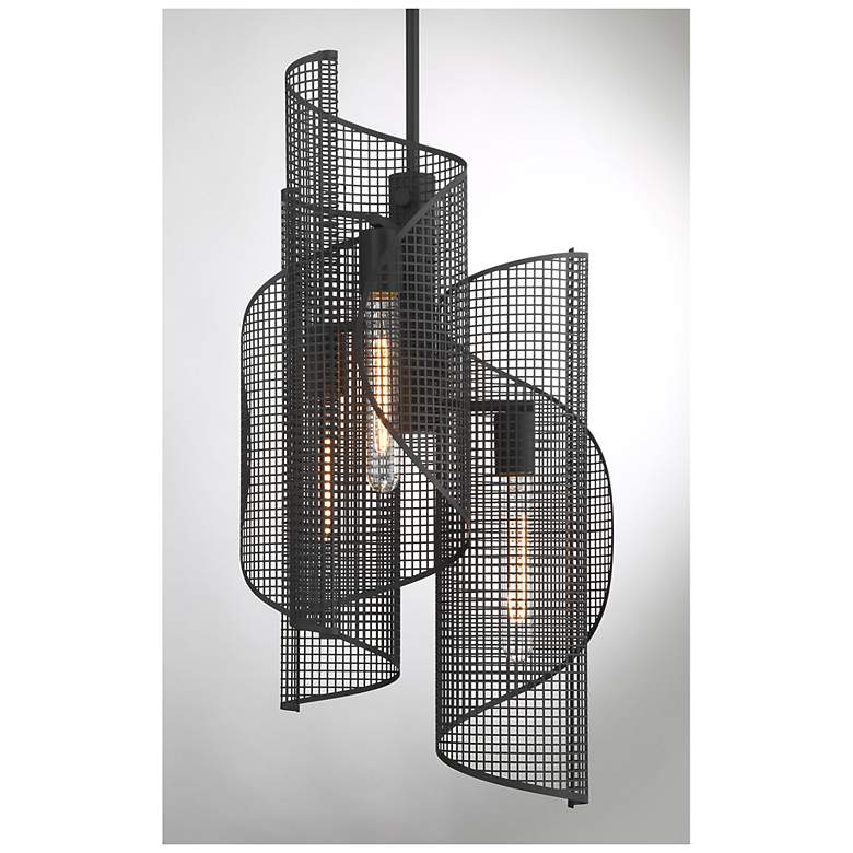 Image 6 Hillbourne 3-Light Pendant in Matte Black more views