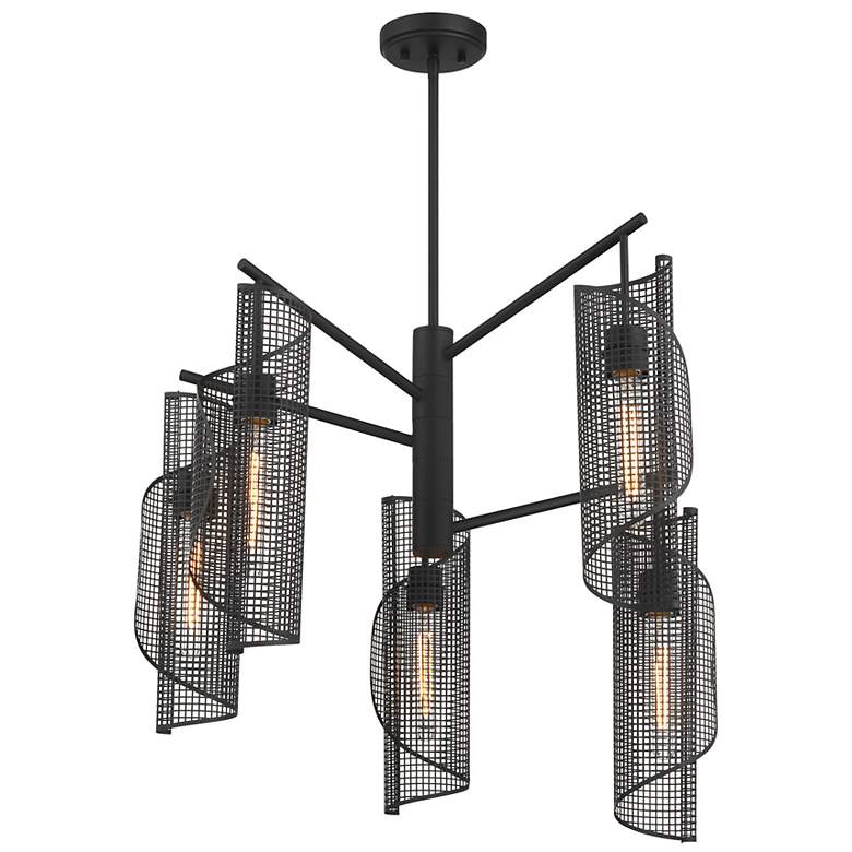 Image 3 Hillbourne 5-Light Chandelier in Matte Black more views
