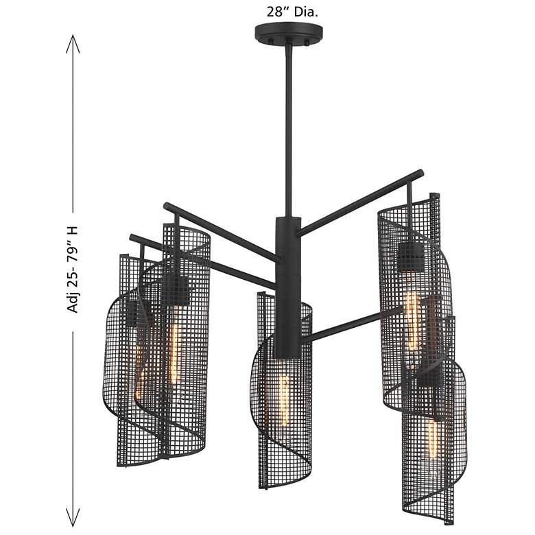 Image 7 Hillbourne 5-Light Chandelier in Matte Black more views