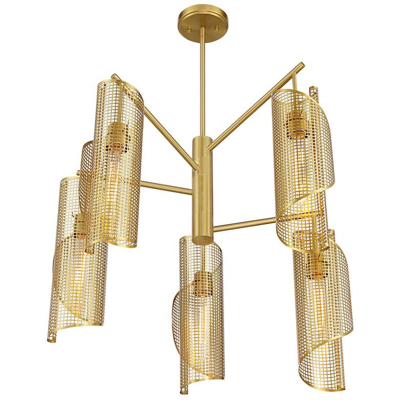 Image 4 Hillbourne 5-Light Chandelier in Warm Brass more views