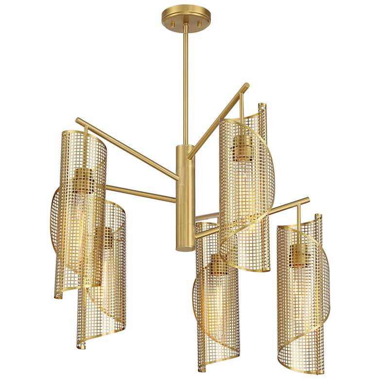 Image 5 Hillbourne 5-Light Chandelier in Warm Brass more views