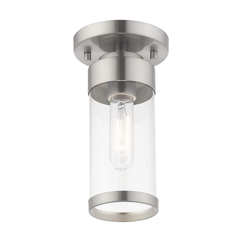 Image 4 Hillcrest 1 Light Brushed Nickel Ceiling Mount more views