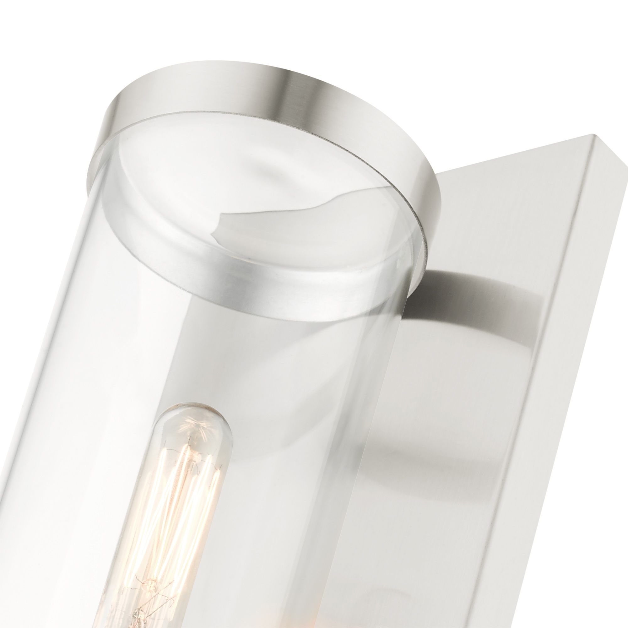 Hillcrest 1 Light Brushed Nickel Outdoor ADA Wall Lantern