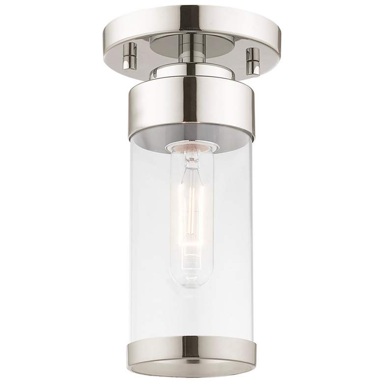 Image 1 Hillcrest 1 Light Polished Chrome Ceiling Mount