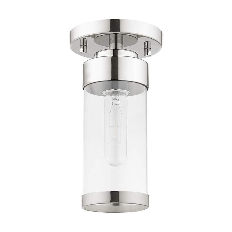 Image 3 Hillcrest 1 Light Polished Chrome Ceiling Mount more views