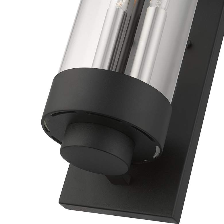 Image 3 Hillcrest 15 3/4 inch High Black 2-Light Lantern Outdoor Wall Light more views