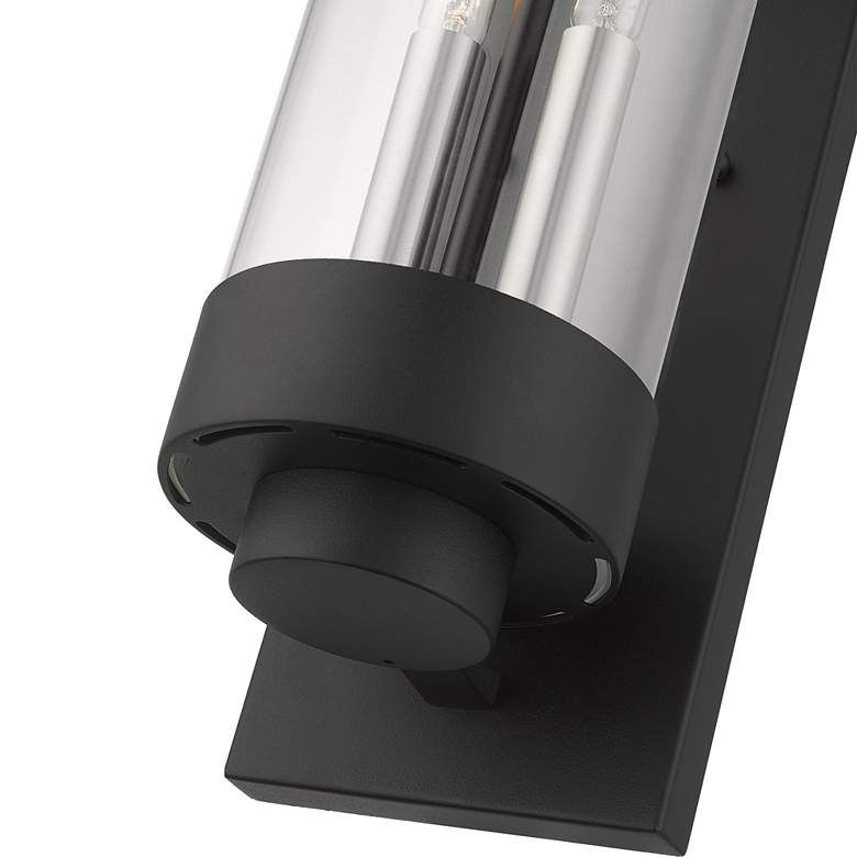 Image 3 Hillcrest 15 3/4" High Black 2-Light Lantern Outdoor Wall Light more views