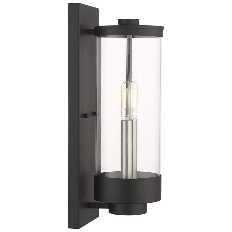 Image 4 Hillcrest 15 3/4" High Black 2-Light Lantern Outdoor Wall Light more views