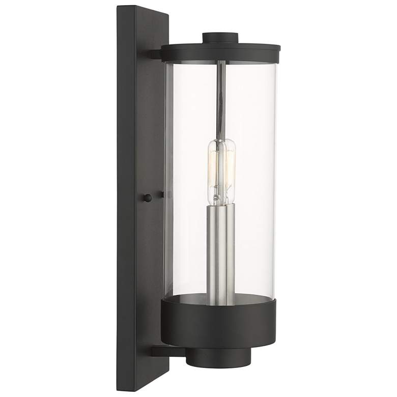 Image 4 Hillcrest 15 3/4 inch High Black 2-Light Lantern Outdoor Wall Light more views