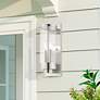 Thumbnail1 of Hillcrest 2 Light Brushed Nickel Outdoor Wall Lantern