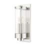 Thumbnail4 of Hillcrest 2 Light Brushed Nickel Outdoor Wall Lantern more views