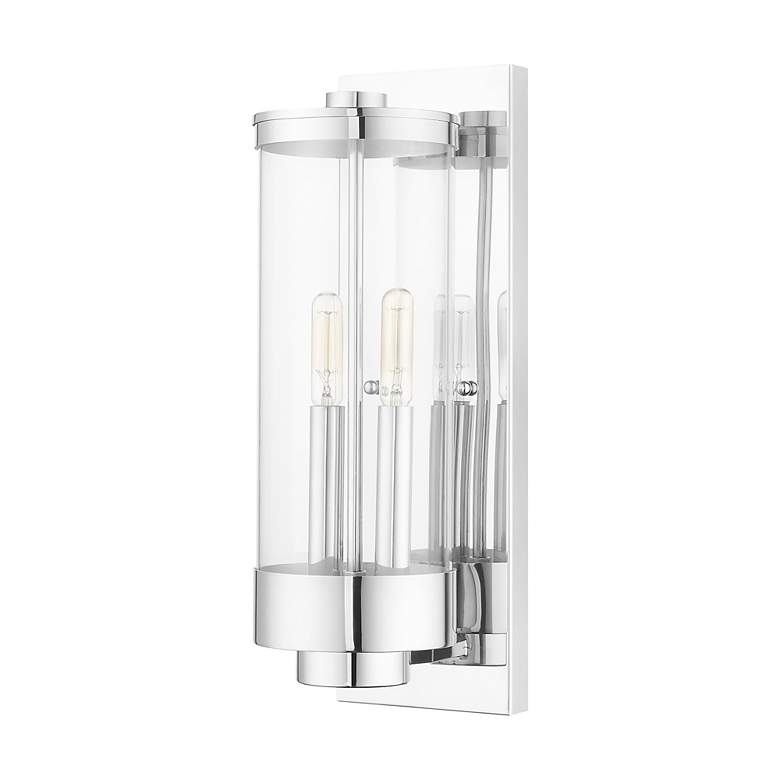 Image 4 Hillcrest 2 Light Polished Chrome Outdoor Wall Lantern more views