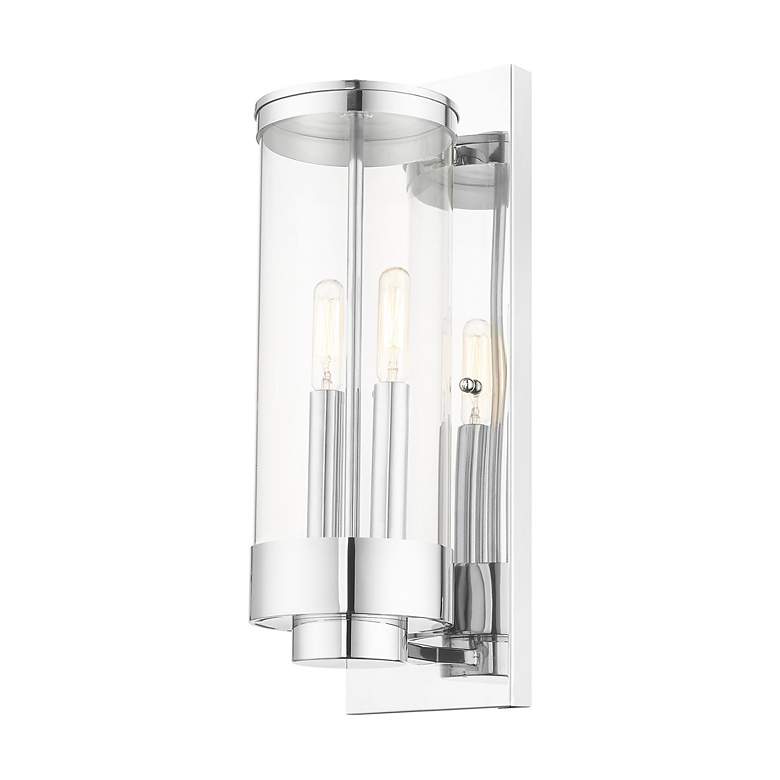 Image 6 Hillcrest 2 Light Polished Chrome Outdoor Wall Lantern more views