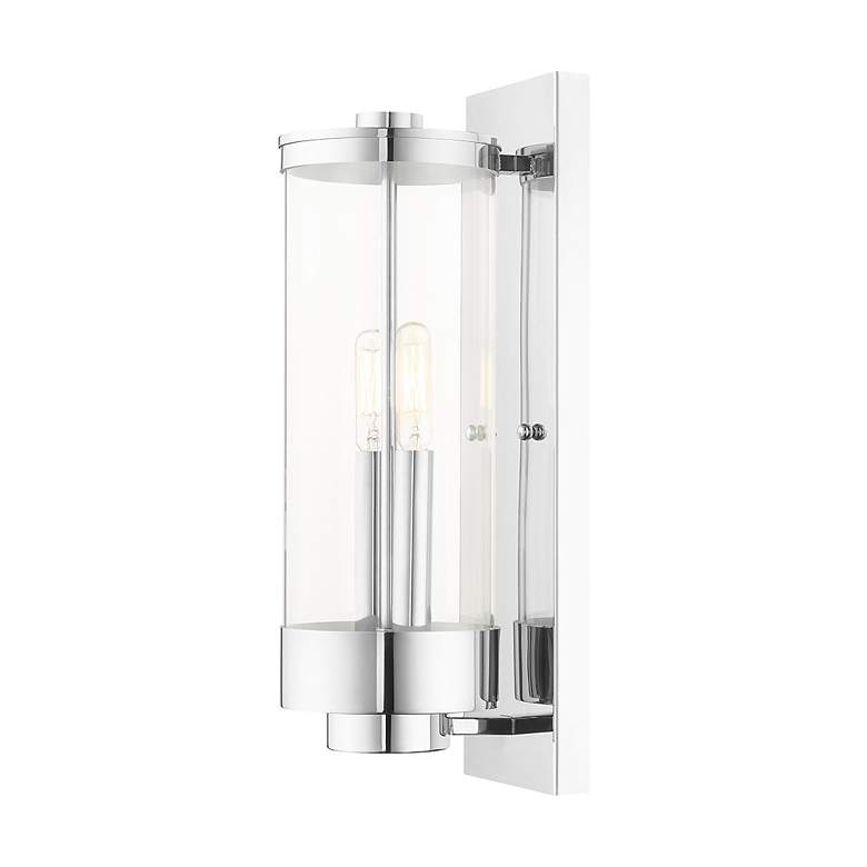 Image 7 Hillcrest 2 Light Polished Chrome Outdoor Wall Lantern more views