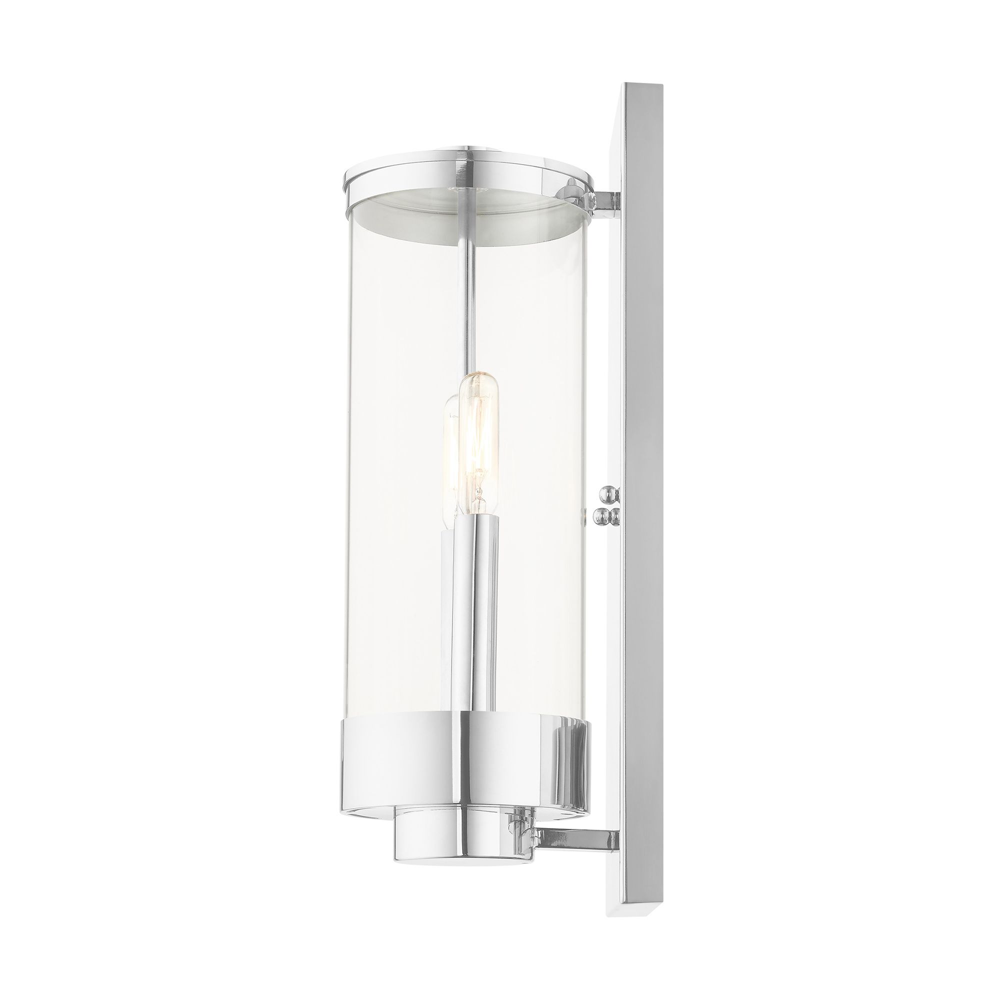 Hillcrest 2 Light Polished Chrome Outdoor Wall Lantern
