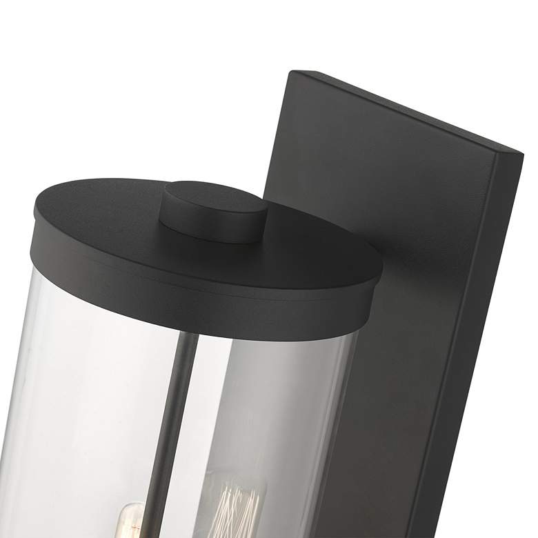 Image 3 Hillcrest 20 1/2 inchH Black 3-Light Lantern Outdoor Wall Light more views