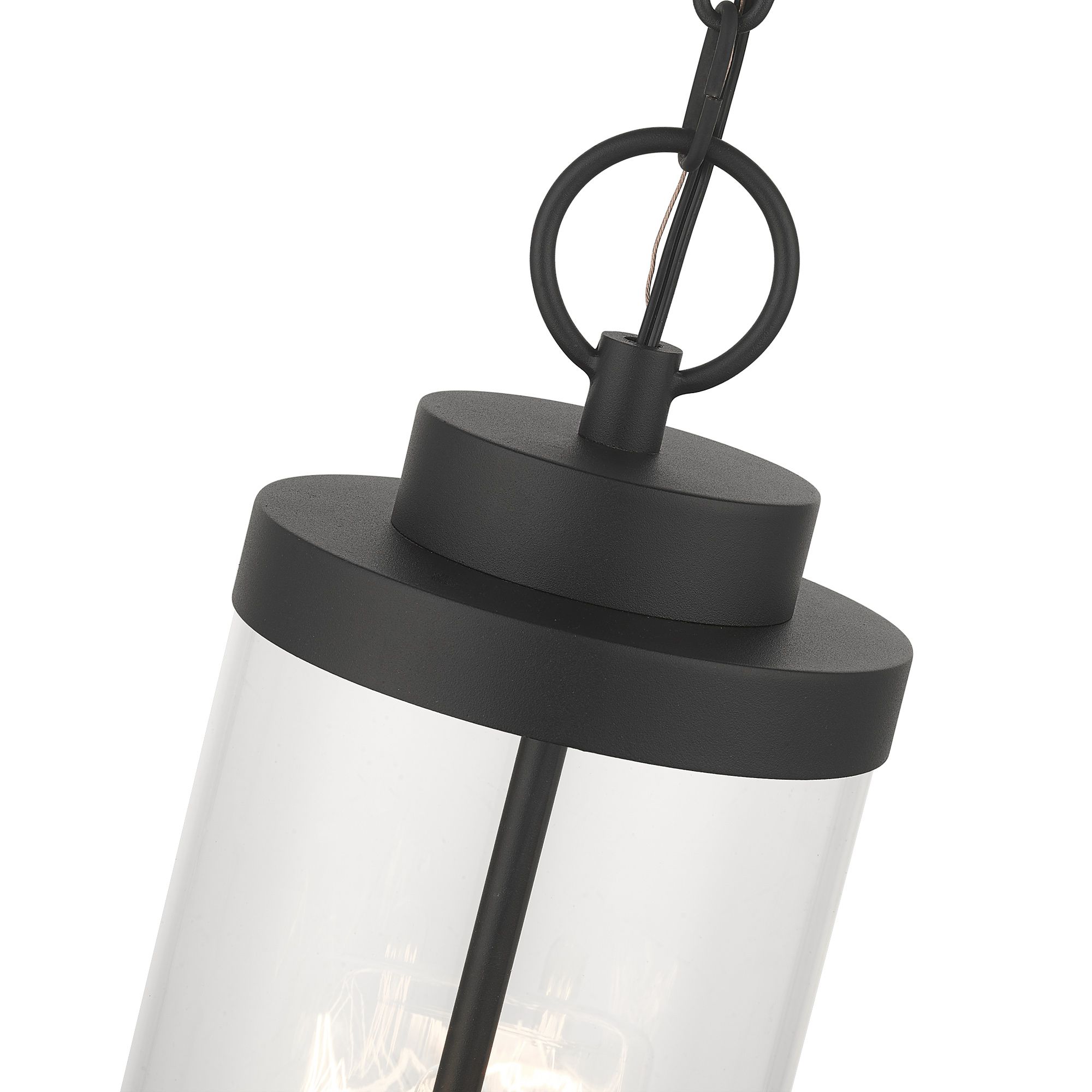 Image 4 Hillcrest 20 1/4" High Black 3-Light Outdoor Hanging Light more views