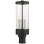 Hillcrest 20 1/4"H Black 3-Light Lantern Outdoor Post Light
