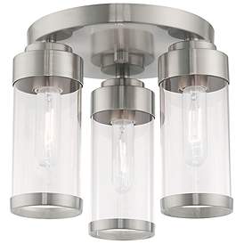 Image1 of Hillcrest 3 Light Brushed Nickel Ceiling Mount