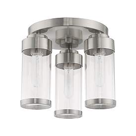 Image3 of Hillcrest 3 Light Brushed Nickel Ceiling Mount more views