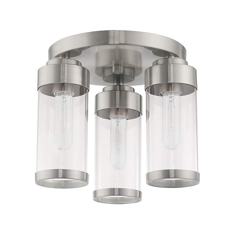 Image 3 Hillcrest 3 Light Brushed Nickel Ceiling Mount more views