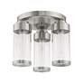 Thumbnail3 of Hillcrest 3 Light Brushed Nickel Ceiling Mount more views