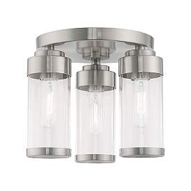 Image4 of Hillcrest 3 Light Brushed Nickel Ceiling Mount more views