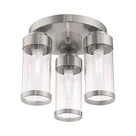 Image5 of Hillcrest 3 Light Brushed Nickel Ceiling Mount more views