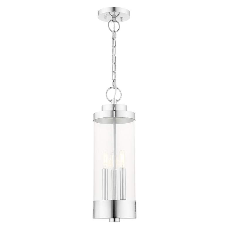 Image 5 Hillcrest 3 Light Polished Chrome Outdoor Pendant Lantern more views