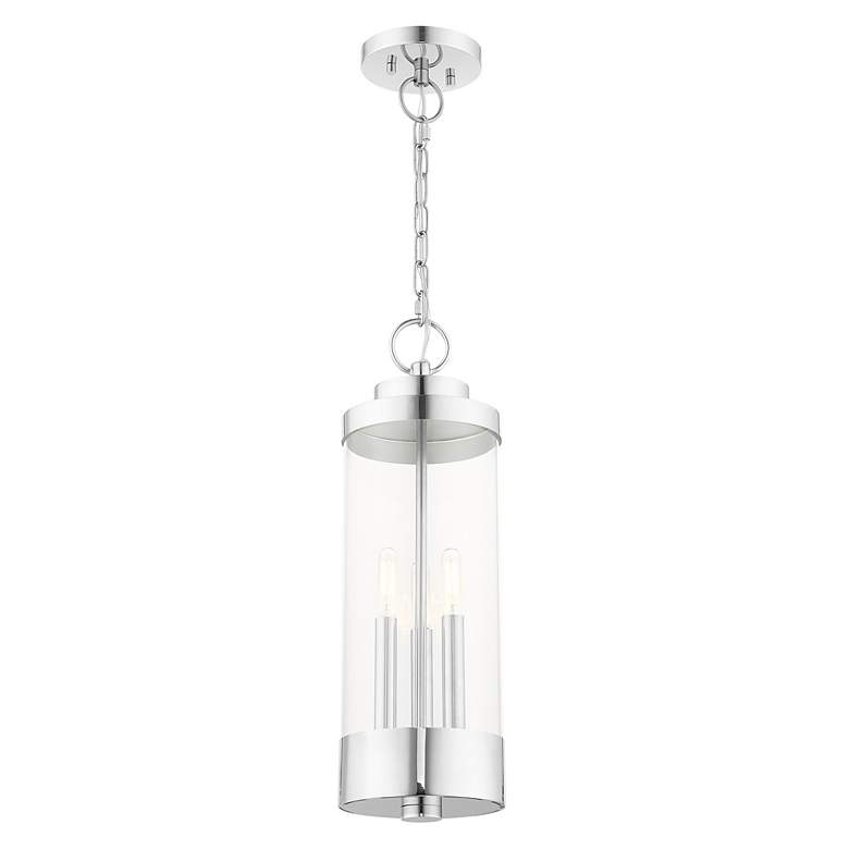 Image 6 Hillcrest 3 Light Polished Chrome Outdoor Pendant Lantern more views