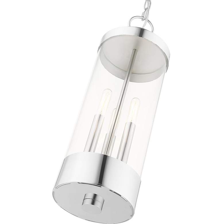 Image 7 Hillcrest 3 Light Polished Chrome Outdoor Pendant Lantern more views